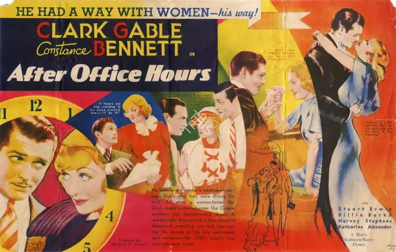Bernard H. Hyman (Producer), After Office Hours, 1935, Handbill