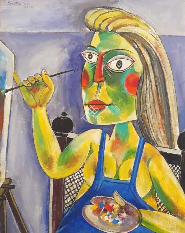 Paritosh Sen (Artist), The Artist, 2000, Painting