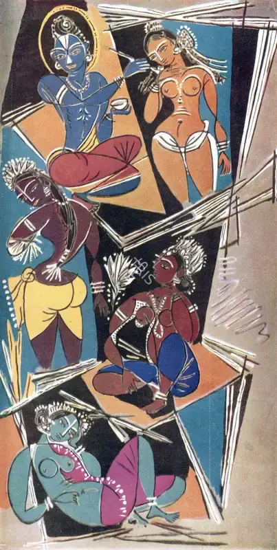 George Keyt (Artist), Urvashi, Painting