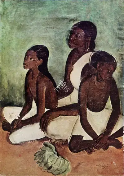 Amrita Sher-Gil (Artist), Fruits Vendors, 1937, Painting