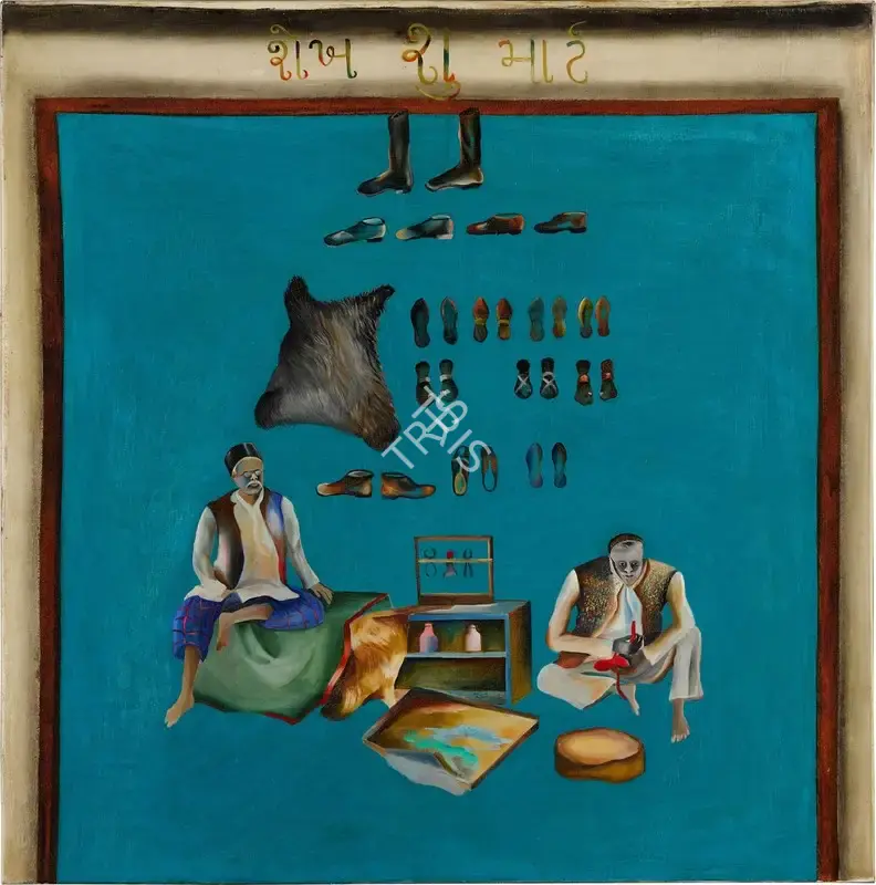 Khakhar, Bhupen (Artist). Sheikh Shoe Mart, 1977 | Painting, So.NeY/21.03.22, 2022 · Sotheby's