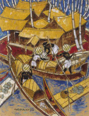 A.A. Almelkar (Artist), Island, Drawing