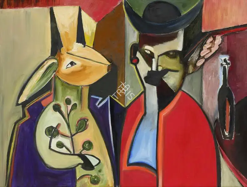 S.K. Bakre (Artist), Conflict, 1961, Painting