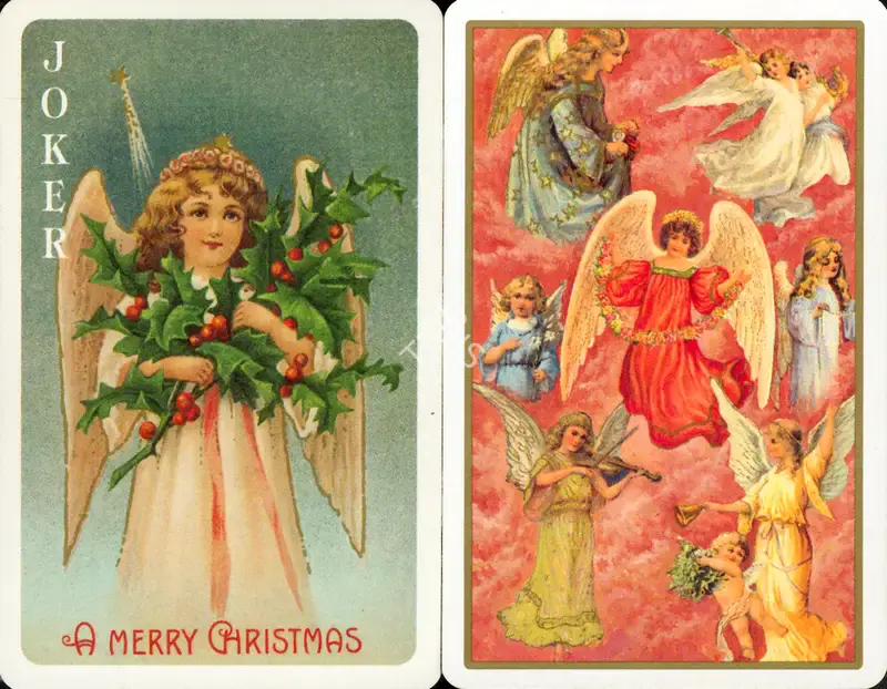 Old Time Christmas Angels - 1, 1996, Playing Cards