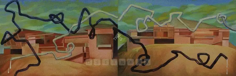 Sudarshan Shetty (Artist), Spreading Milk Everywhere, 2005, Painting