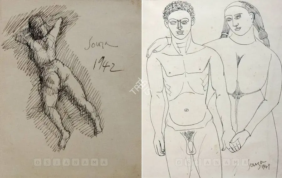 F.N. Souza (Artist), Untitled, 1942, Drawing