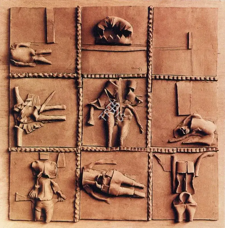 K.G. Subramanyan (Artist), Sunrise at Tarsali , 1971, Relief Work