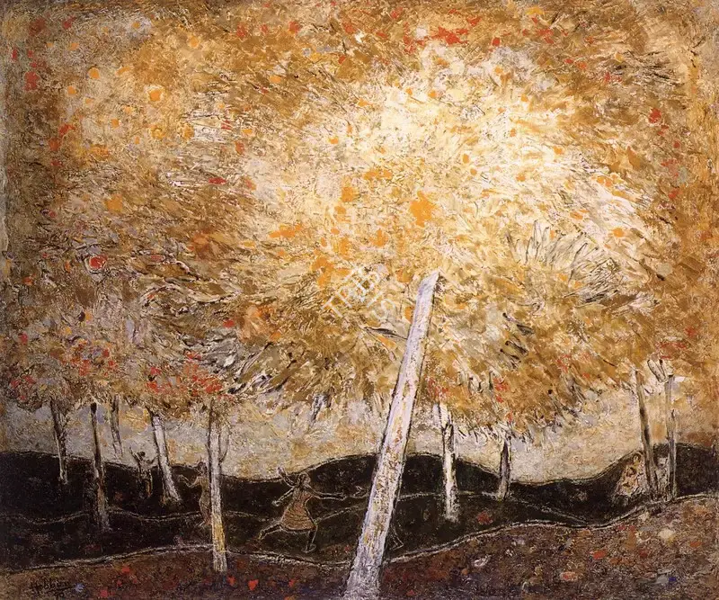 Hebbar, K.K. (Artist). Spring, 1990 | Painting, Ch.Lon/05.10.99, 1990