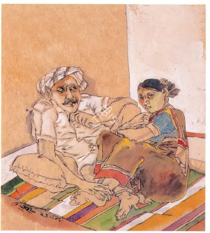 K. Laxma Goud (Artist), Untitled, 1984, Drawing