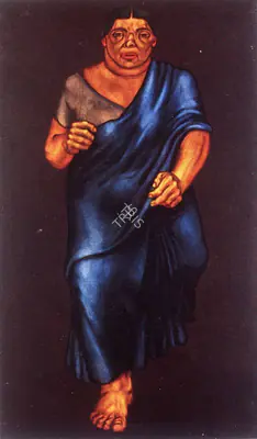 Patwardhan, Sudhir (Artist). Running Woman, 1977 | Painting, Ch.Lon/05.10.99, 1977