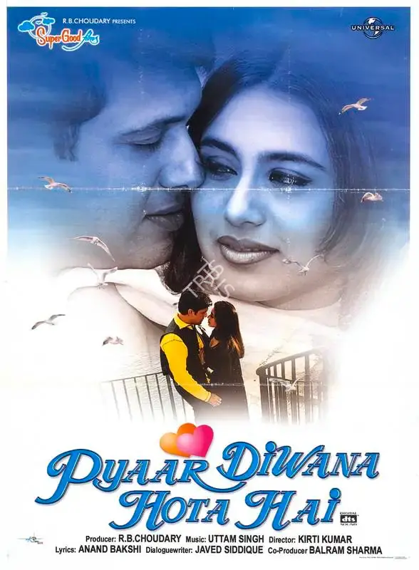 R.B. Chowdhary (Producer), Pyaar Diwana Hota Hai, 2002, Full Sheet Poster