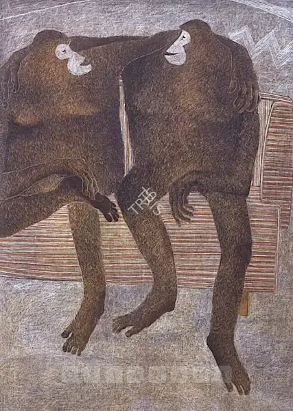 Broota, Rameshwar (Artist). The Same Old Story Ii, 1979 | Painting, Ch.NeY/16.09.08, 2008 · Christie's