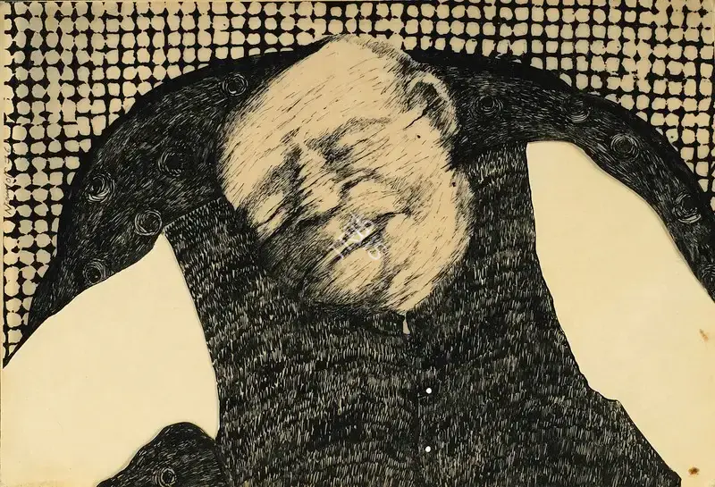 Navjot (Artist). Untitled, 1976 | Drawing, Os.Mum/19.01.08, 2008 · Osian's