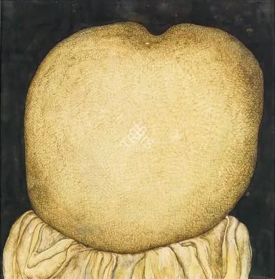 Jogen Chowdhury (Artist), The Apple, 1976, Drawing