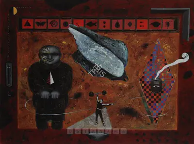Baiju Parthan (Artist), Caffeine - Sense & Infinity, 1999, Painting