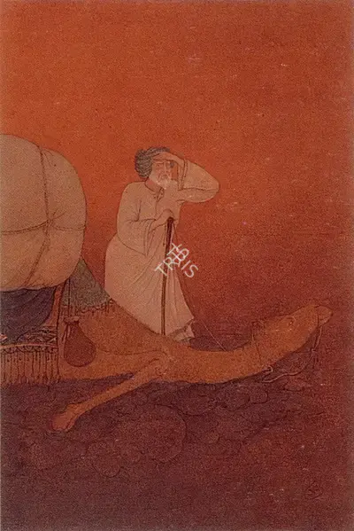 Sanat Chatterjee (Artist), Before the Sand Storm, Painting