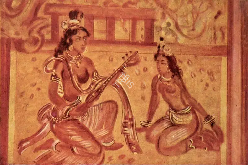 Nandalal Bose (Artist), Natir Puja, 1942, Painting