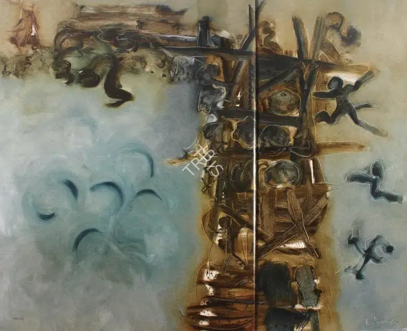 S.G. Vasudev (Artist), Theatre Of Life, 1998, Painting