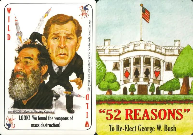 52 Reasons to Re-Elect George W. Bush, 2004, Playing Cards