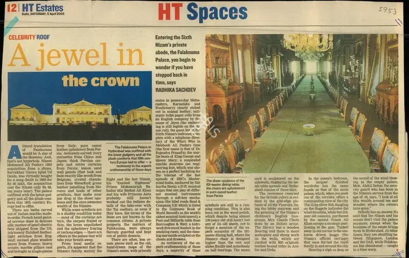 Radhika Sachdev (Reporter), A Jewel In the Crown, 2003, Newspaper Clipping