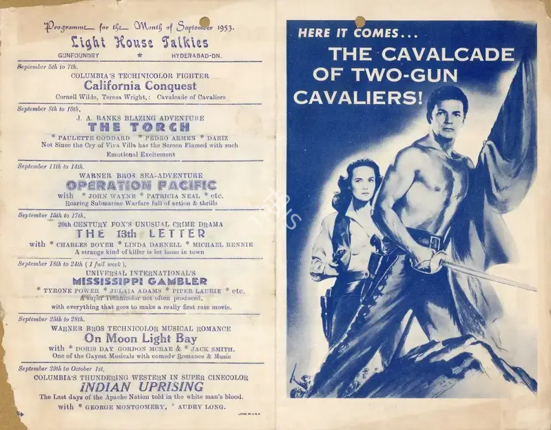 Lew Landers (Director), California Conquest, 1952, Handbill