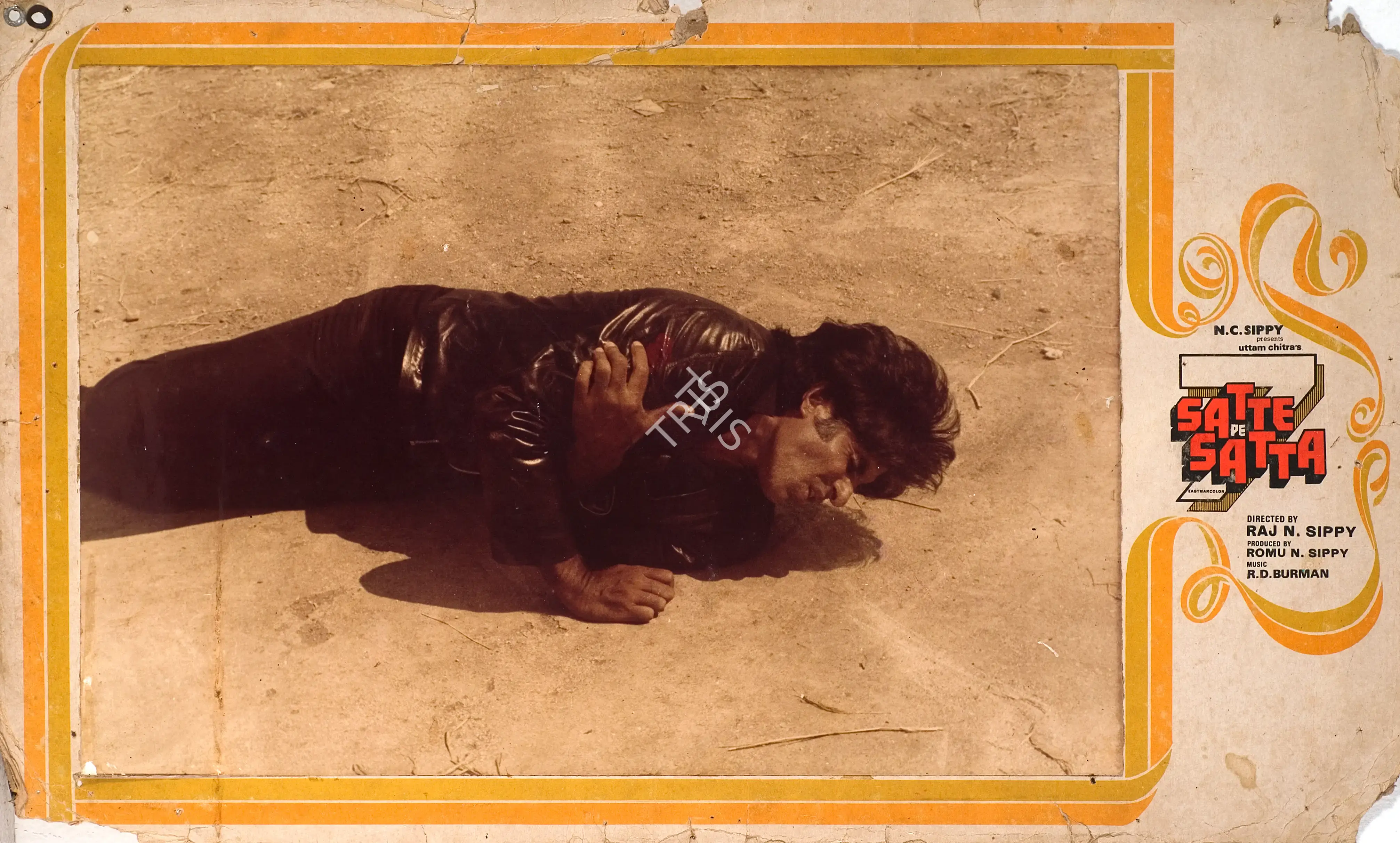 Romu N. Sippy (Producer), Satte Pe Satta, 1982, Photographic Still Mounted on Lobby Card