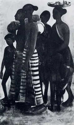 Amrita Sher-Gil (Artist), South Indian Villagers Going to Market, 1937, Painting