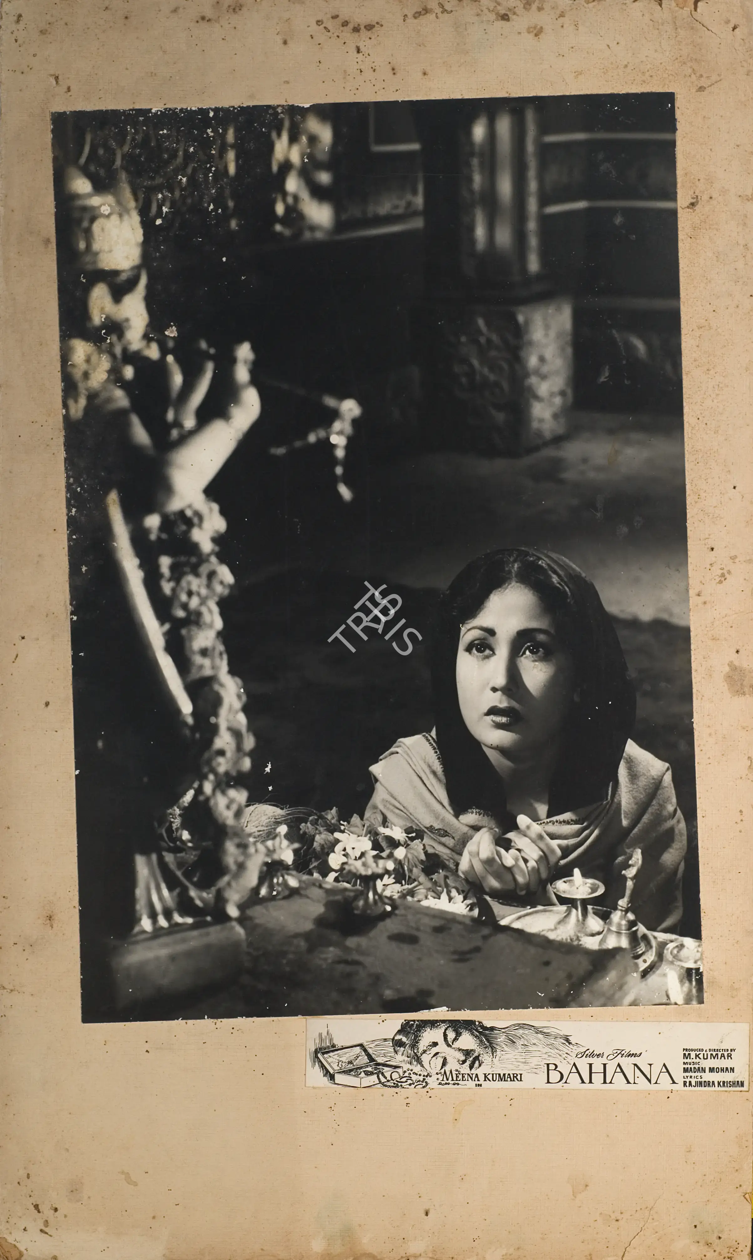 Pramila (Producer), Bahana, 1960, Photographic Still Mounted on Lobby Card