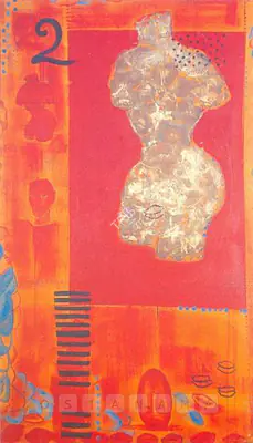 Kanchan Chander (Artist), Torso And Two, 1997, Painting