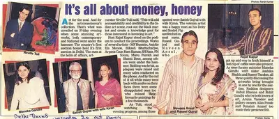It's all about money, honey, 2004, Newspaper Clipping