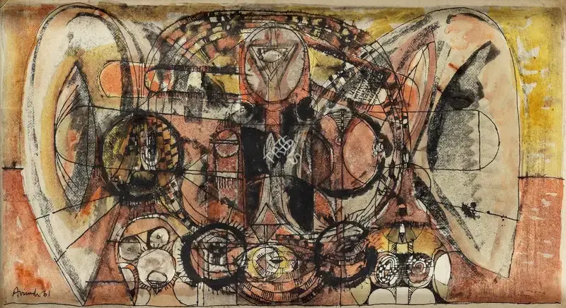 Avinash Chandra (Artist), Untitled (Abstract), 1961, Painting