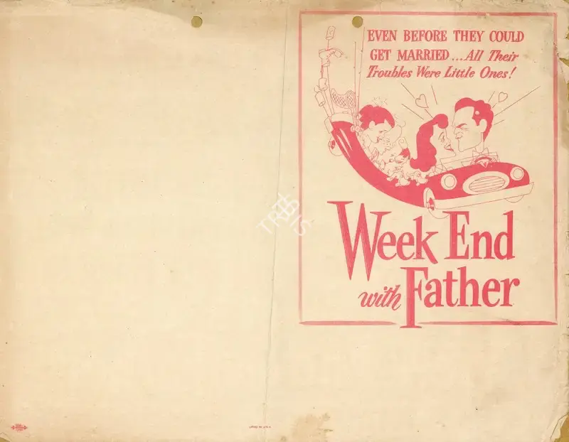 Douglas Sirk (Director), Week End With Father, 1951, Handbill
