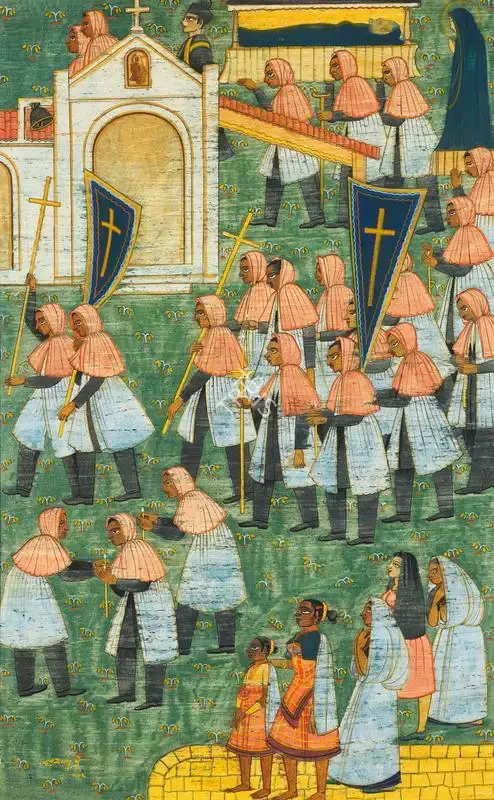 Pai, Laxman (Artist). Untitled (Procession), 1949 | Painting, So.Lon/10.06.19, 2019 · Sotheby's