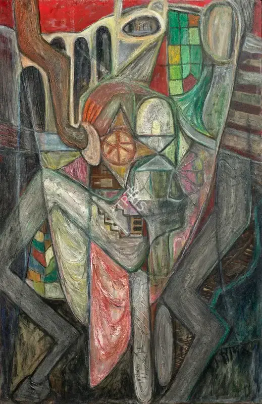 Mohan Samant (Artist), Untitled (Composition), 1959, Painting