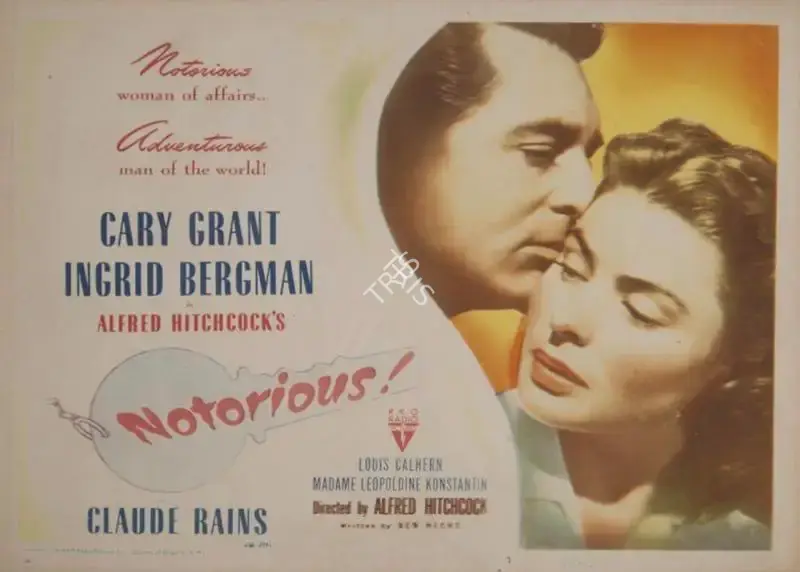 Alfred Hitchcock (Producer), Notorious, 1946, Lobby Card