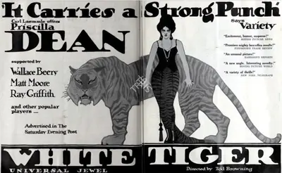 Tod Browning (Director), White Tiger, 1923, Film Advertisement