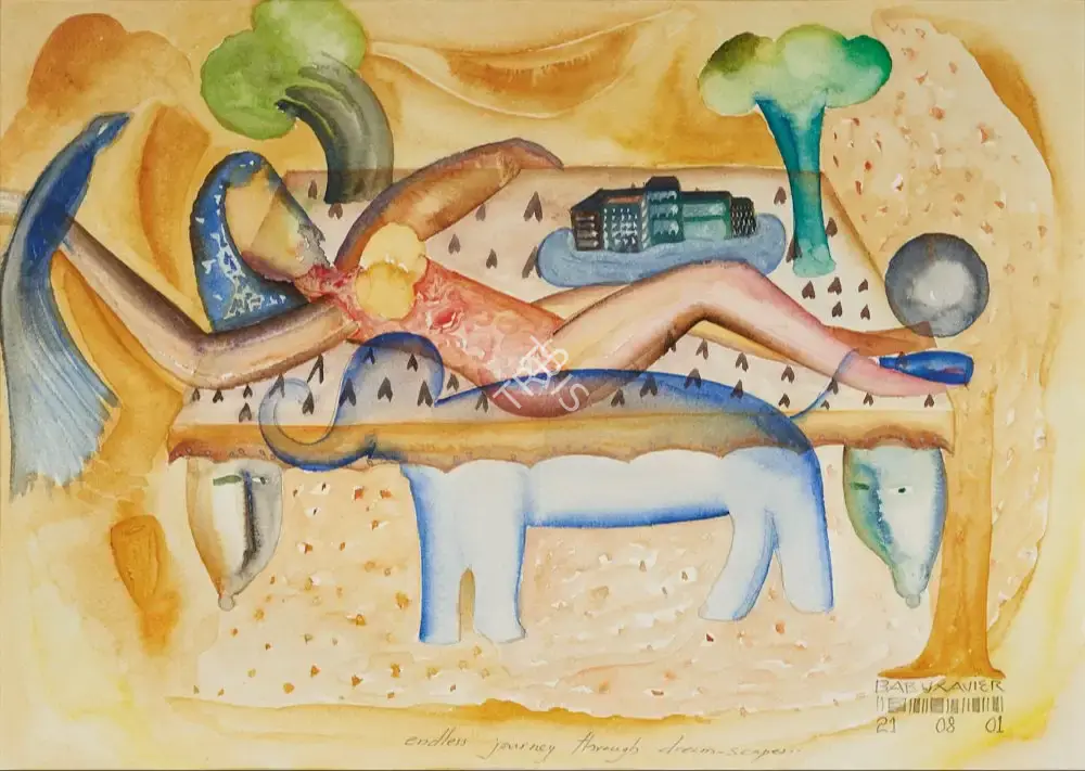 Babu Xavier (Artist), Endless Journey through Dream-Scapes, 2001, Painting