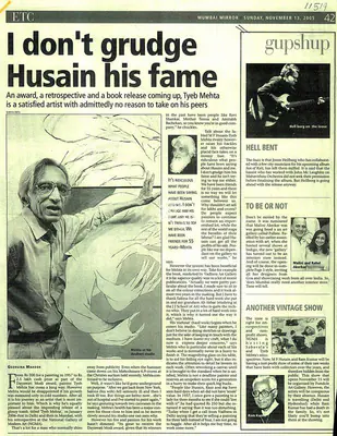 Georgina L. Maddox (Reporter), I Don't Grudge husain His Fame, 2005, Newspaper clipping