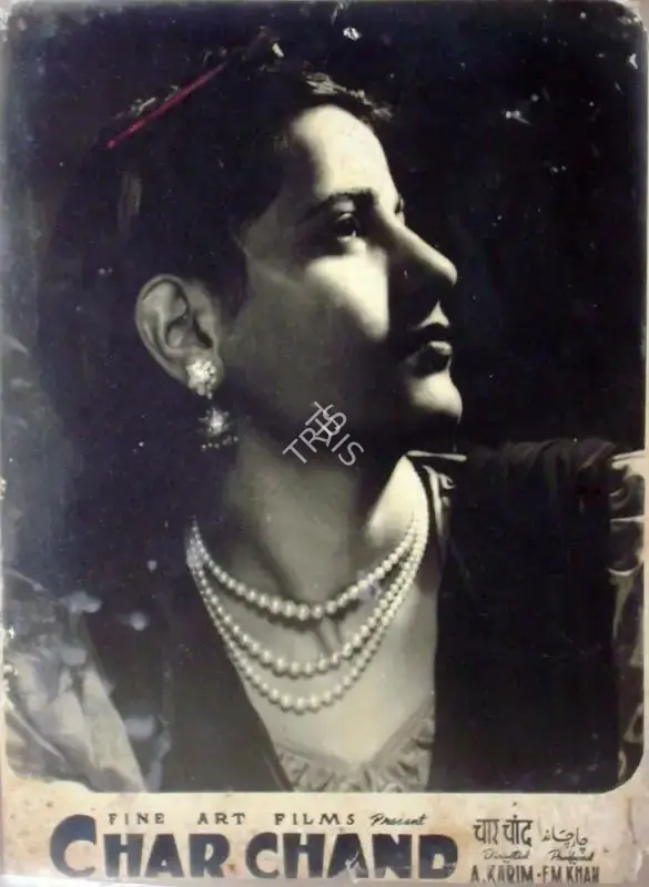 F.M. Khan (Producer), Char Chand, 1953, Lobby Card