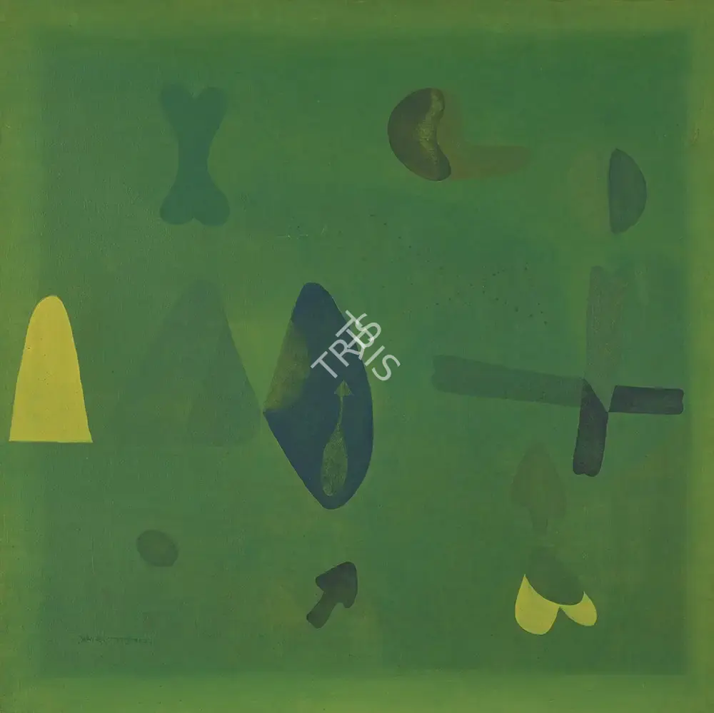 Barwe, Prabhakar (Artist). Inside The Green, 1975 | Painting, AG.Onl/31.03.21, 2021 · Asta Guru