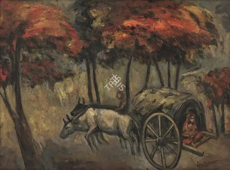 Mookherjea, Sailoz (Artist). Untitled, n.d. | Painting, Sa.Del/14.09.24, 2024 · Saffronart