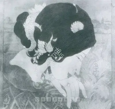 M.A.R. Chughtai (Artist), The Fragrance, Graphic Art