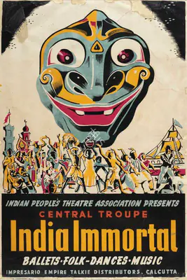 Unknown Poster Designer (Poster Designer), Unknown (Poster Designer), IPTA Presents India Immortal | Theatre related Poster, c. 1946, Theatre related Poster