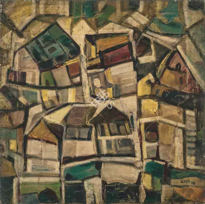 Gade, H.A. (Artist). Untitled, 1958 | Painting, De.Onl/05.07.25, 2025 · deRivaz & Ives