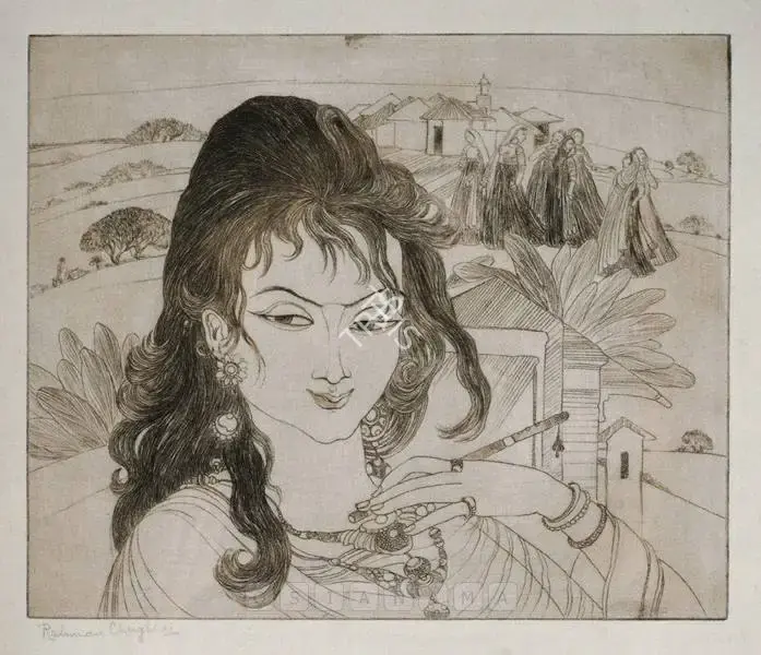 M.A.R. Chughtai (Artist), Sundar, Graphic Art