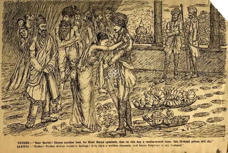 M.S. Sarma (Artist), Satyavan Savitri 01, Political Propaganda