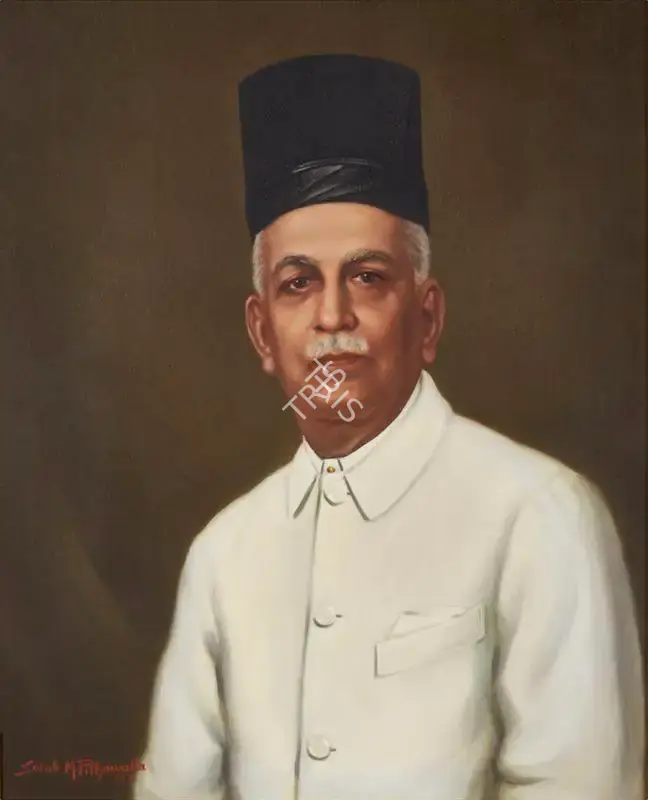 Sorab M. Pithawalla (Artist), Portrait of Nanabhai Kharshetji Bharucha, 1947, Painting