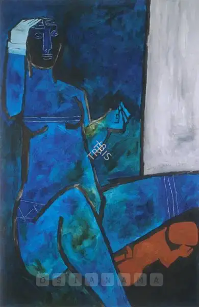 M.F. Husain (Artist), Pagan Mother, 1956, Painting