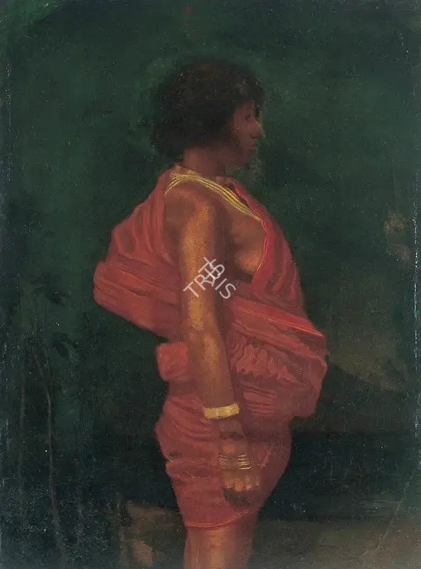 Attributed to Abalal Rahiman (Artist), Tribal Girl, 1921, Painting