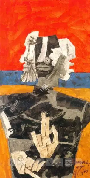 M.F. Husain (Artist), The Trinity, 1958, Painting